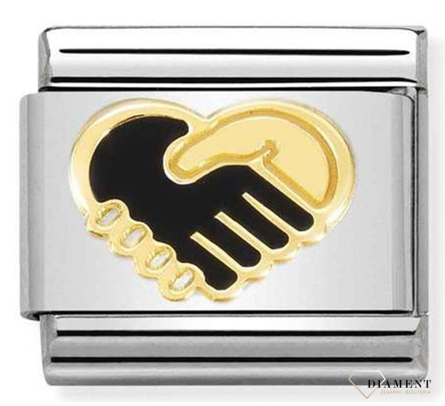 Nomination - Link 18K zawieszka złoto 'Serce z dłoni' 030272 57. Zawieszki Nomination ✓ Wyjątkowy prezent ✓ Nomination ✓ Bransoletka Nomination ✓ Bransoletka ze stali ✓ Gwarancja najniższej ceny ✓ Zapraszamy!.jpg